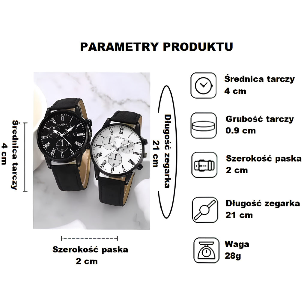 Zestaw zegarków dla Kobiety i Mężczyzny